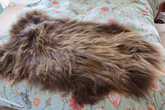 Icelandic long hair Sheepskin rugs