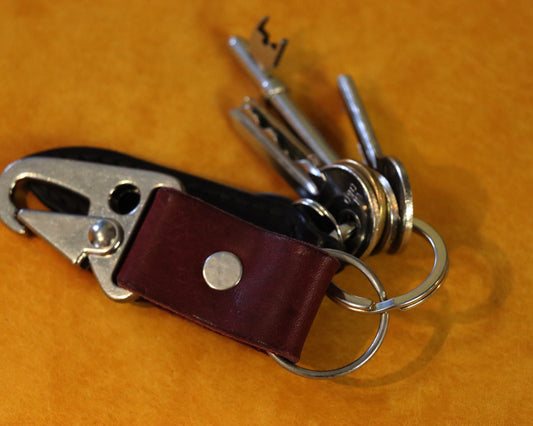 Trigger Clip Leather Key Ring