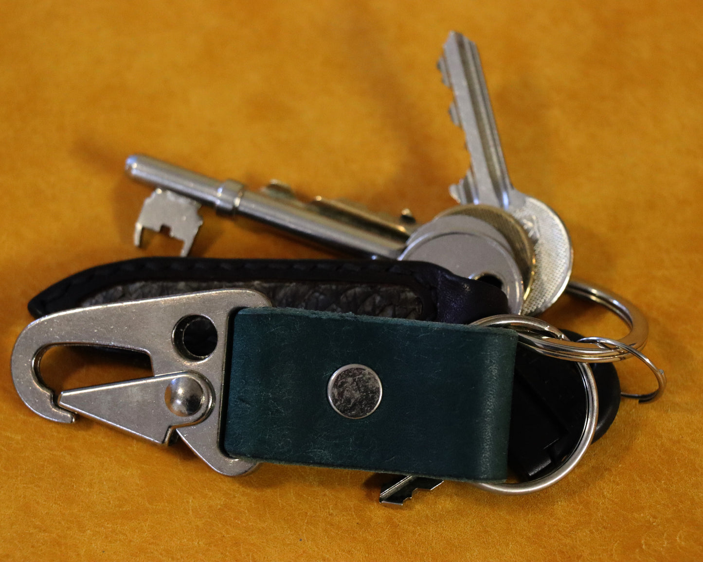 Trigger Clip Leather Key Ring