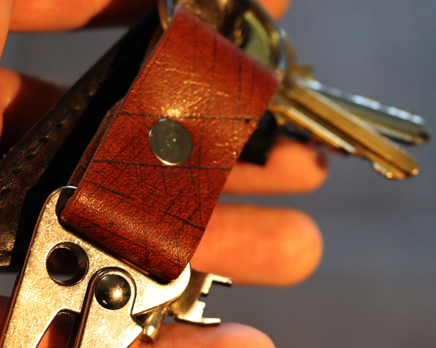 Trigger Clip Leather Key Ring Badalassi "Ecbatana"